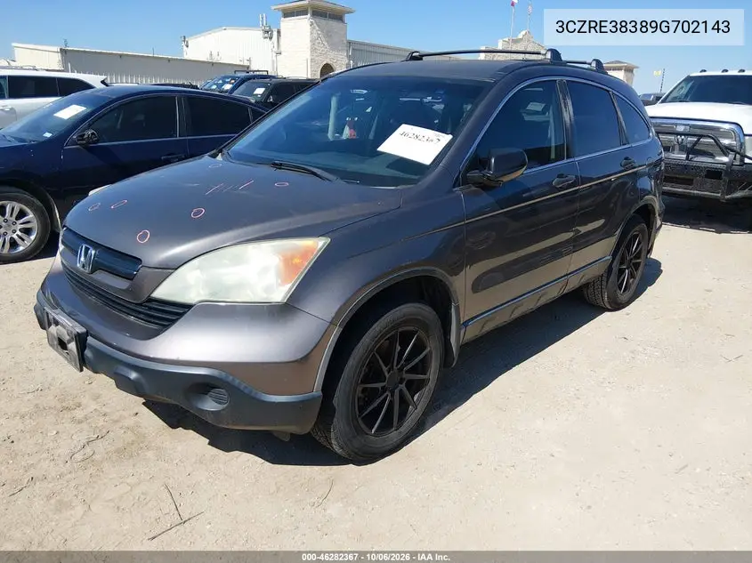 2009 HONDA CR-V VIN 3CZRE38389G702143 — фото 2