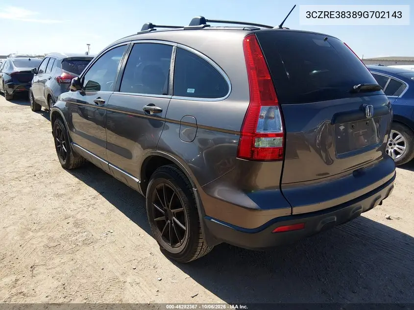 2009 HONDA CR-V VIN 3CZRE38389G702143 — фото 3