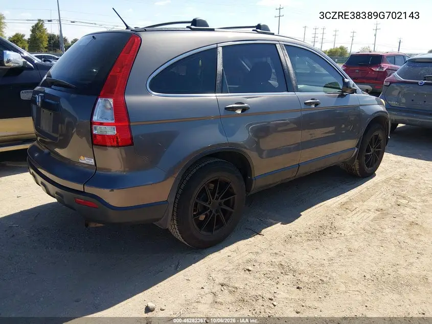 2009 HONDA CR-V VIN 3CZRE38389G702143 — фото 4