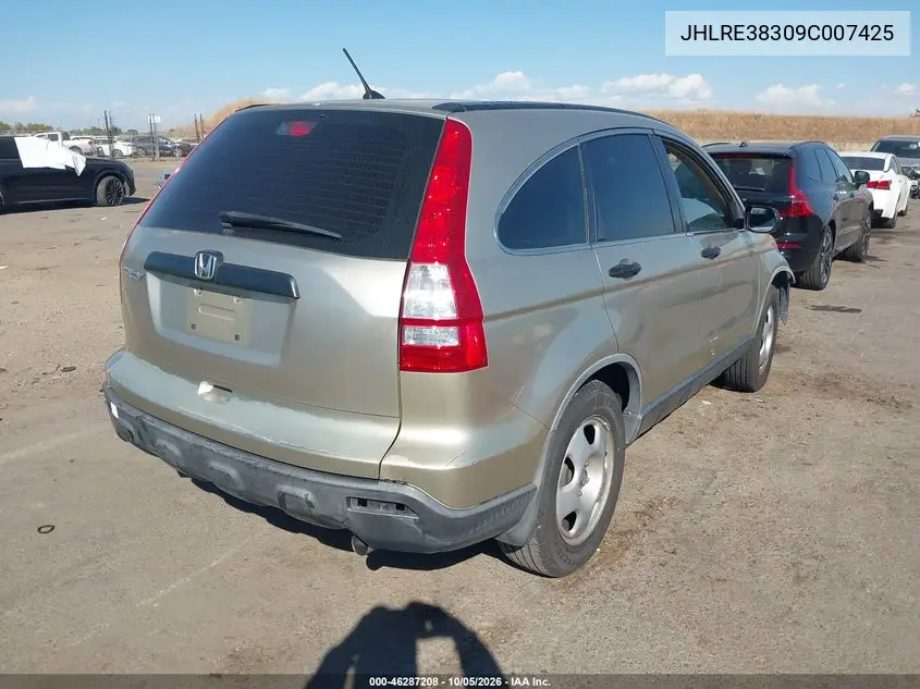 2009 HONDA CR-V VIN JHLRE38309C007425 — фото 4