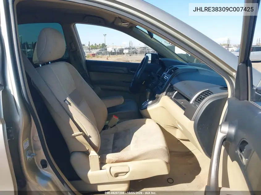 2009 HONDA CR-V VIN JHLRE38309C007425 — фото 5