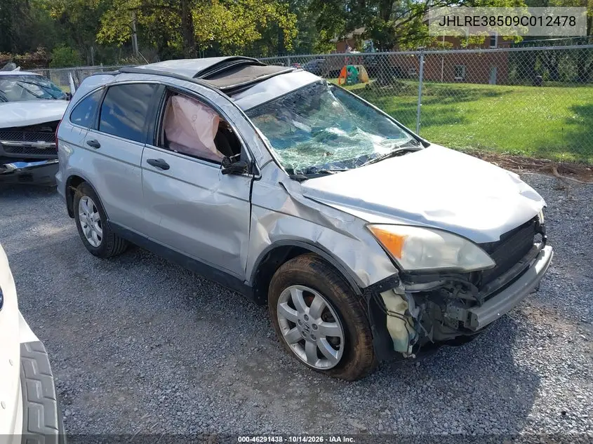 HONDA CR-V 2009, VIN JHLRE38509C012478