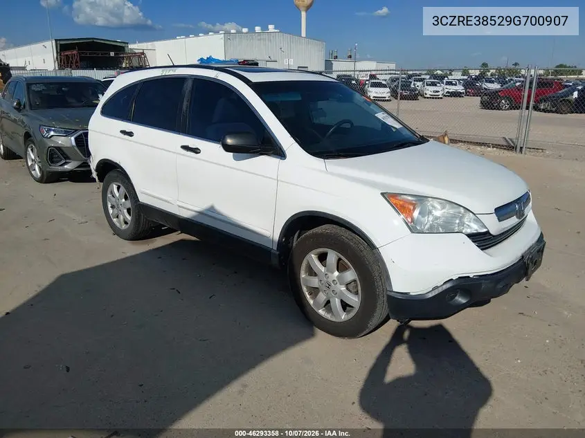 HONDA CR-V 2009, VIN 3CZRE38529G700907