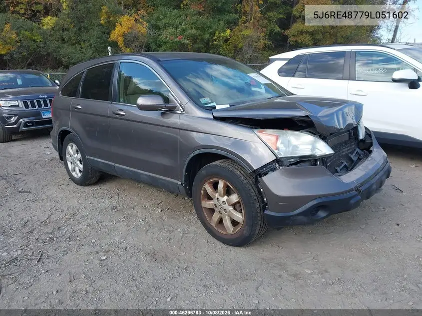 HONDA CR-V 2009, VIN 5J6RE48779L051602