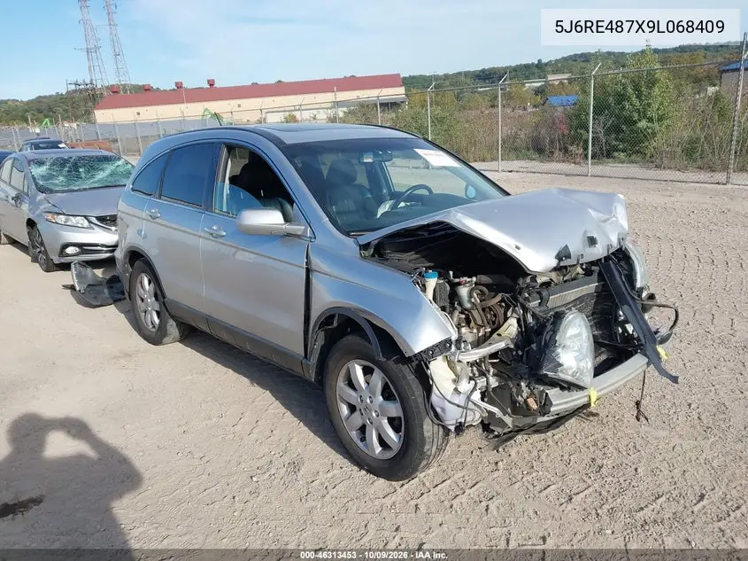 HONDA CR-V 2009, VIN 5J6RE487X9L068409