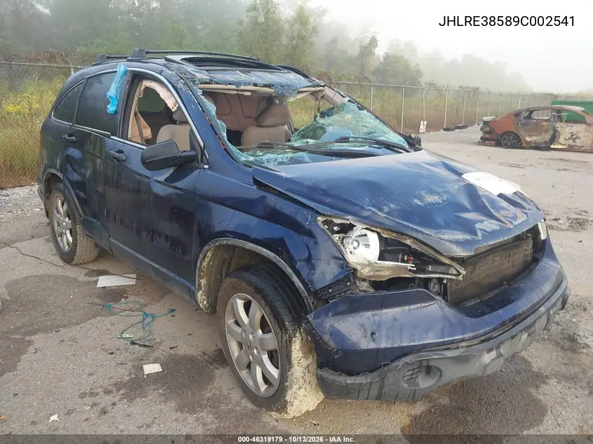 HONDA CR-V 2009, VIN JHLRE38589C002541