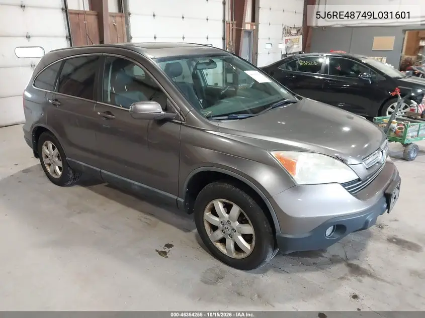 HONDA CR-V 2009, VIN 5J6RE48749L031601