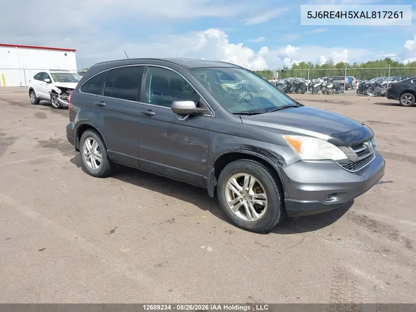 HONDA CR-V 2010, VIN 5J6RE4H5XAL817261