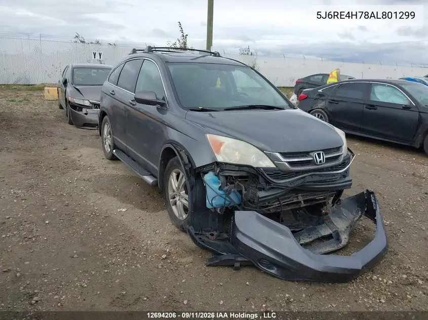 HONDA CR-V 2010, VIN 5J6RE4H78AL801299