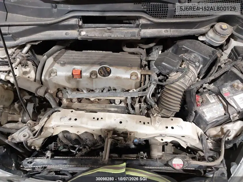 2010 HONDA CR-V VIN 5J6RE4H52AL800129 — фото 10