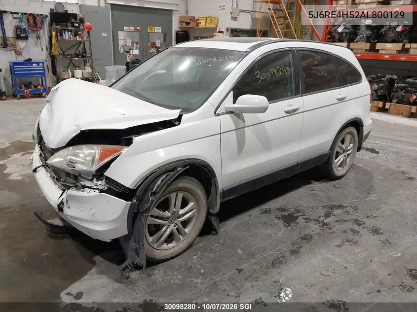 2010 HONDA CR-V VIN 5J6RE4H52AL800129 — фото 2