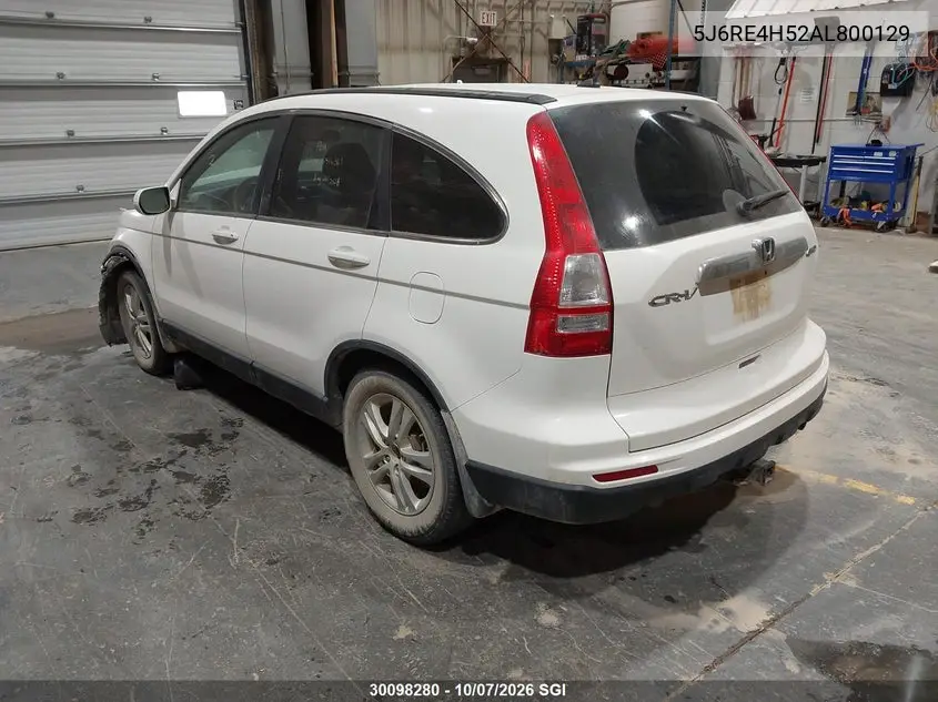 2010 HONDA CR-V VIN 5J6RE4H52AL800129 — фото 3