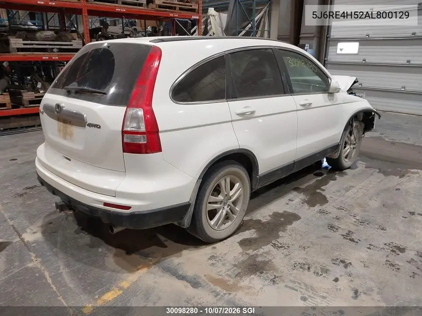 2010 HONDA CR-V VIN 5J6RE4H52AL800129 — фото 4