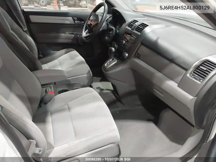2010 HONDA CR-V VIN 5J6RE4H52AL800129 — фото 5