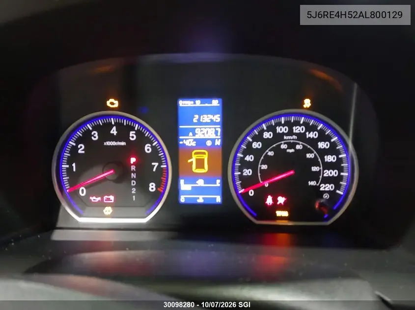 2010 HONDA CR-V VIN 5J6RE4H52AL800129 — фото 7