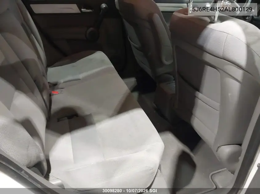 2010 HONDA CR-V VIN 5J6RE4H52AL800129 — фото 8