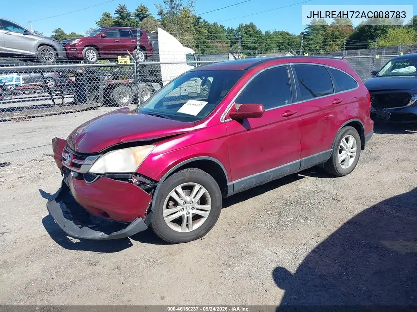 2010 HONDA CR-V VIN JHLRE4H72AC008783 — фото 2
