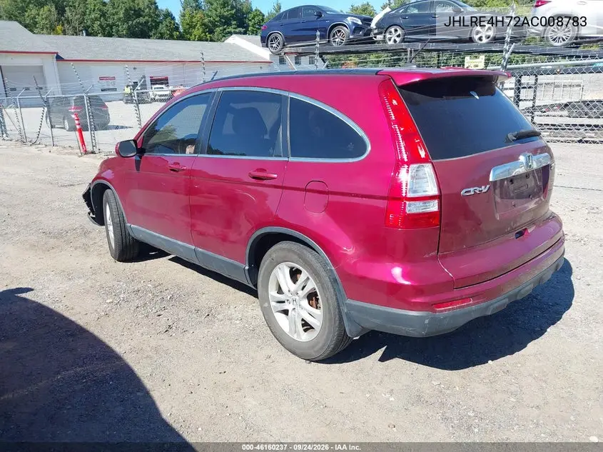 2010 HONDA CR-V VIN JHLRE4H72AC008783 — фото 3