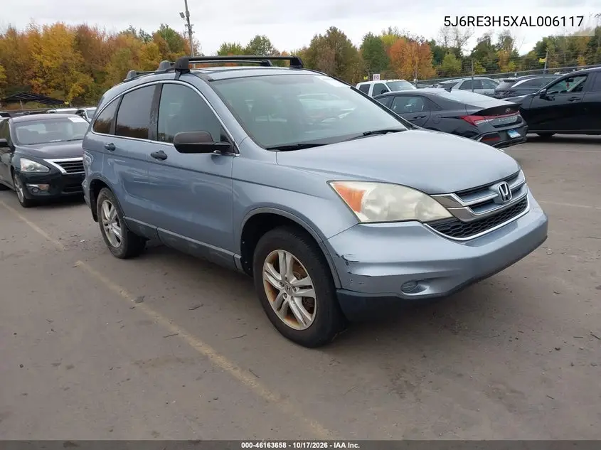 HONDA CR-V 2010, VIN 5J6RE3H5XAL006117