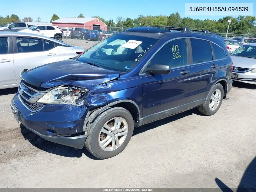 2010 HONDA CR-V VIN 5J6RE4H55AL096539 — фото 2
