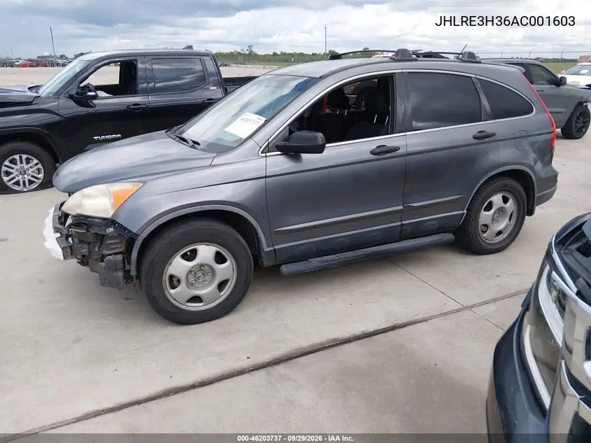 2010 HONDA CR-V VIN JHLRE3H36AC001603 — фото 2