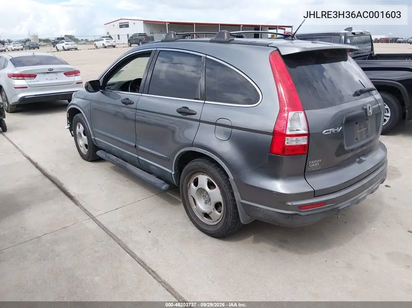 2010 HONDA CR-V VIN JHLRE3H36AC001603 — фото 3