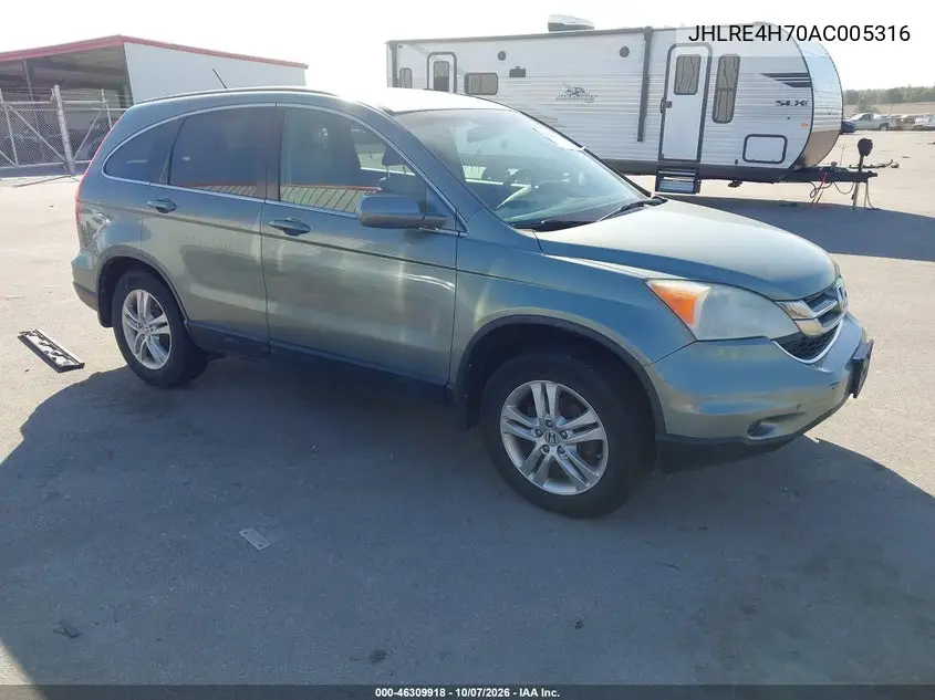 HONDA CR-V 2010, VIN JHLRE4H70AC005316