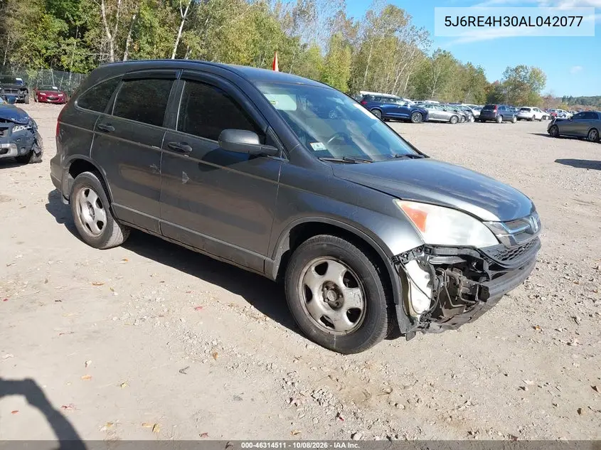 HONDA CR-V 2010, VIN 5J6RE4H30AL042077