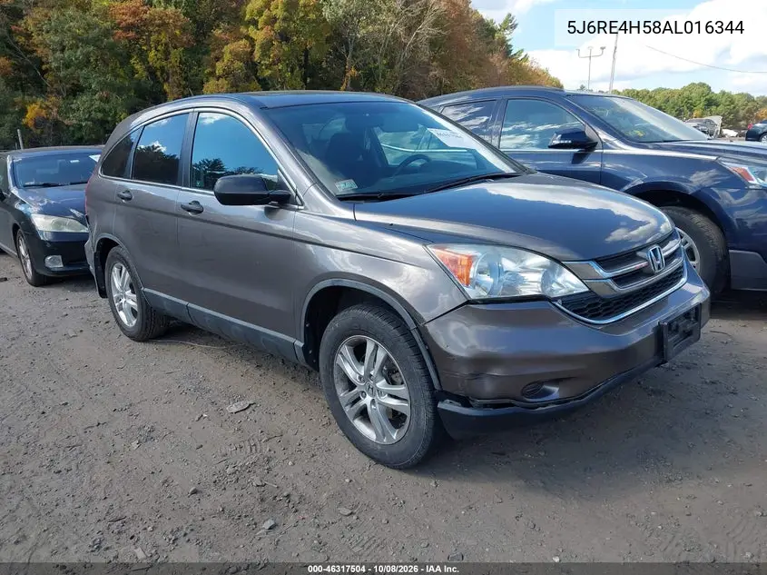 HONDA CR-V 2010, VIN 5J6RE4H58AL016344