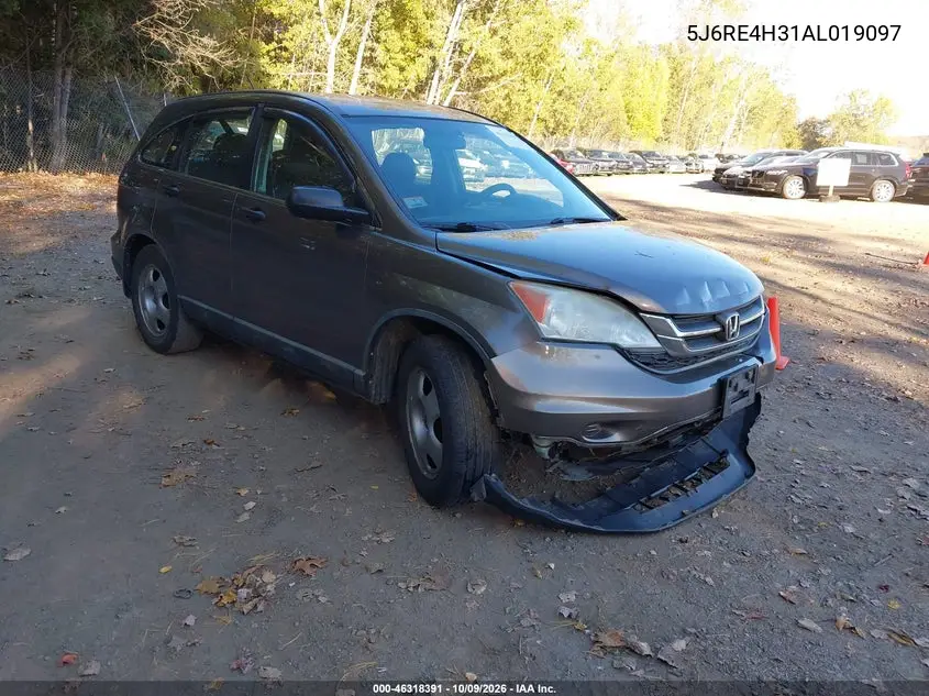 HONDA CR-V 2010, VIN 5J6RE4H31AL019097