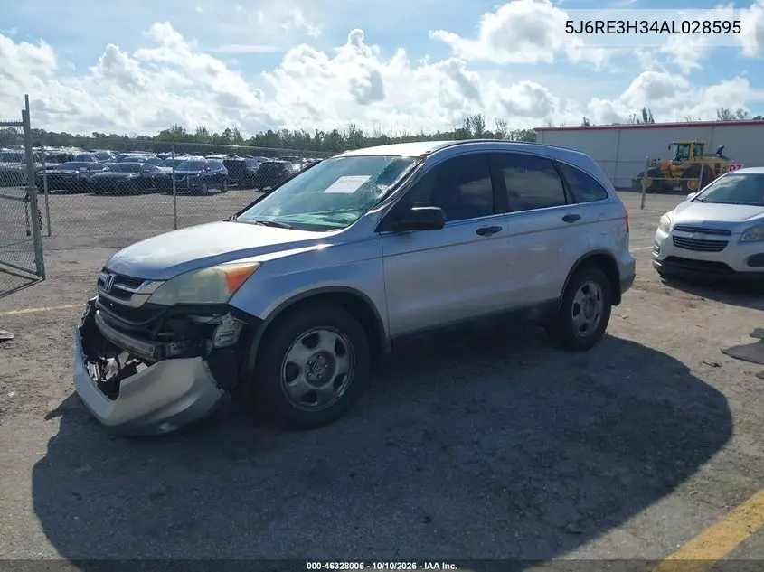2010 HONDA CR-V VIN 5J6RE3H34AL028595 — фото 2