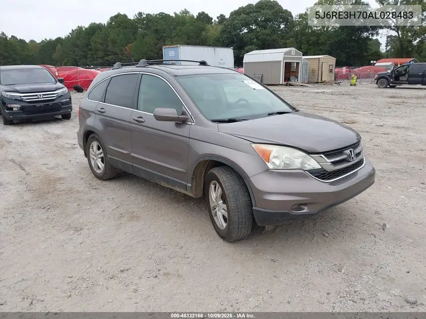 HONDA CR-V 2010, VIN 5J6RE3H70AL028483