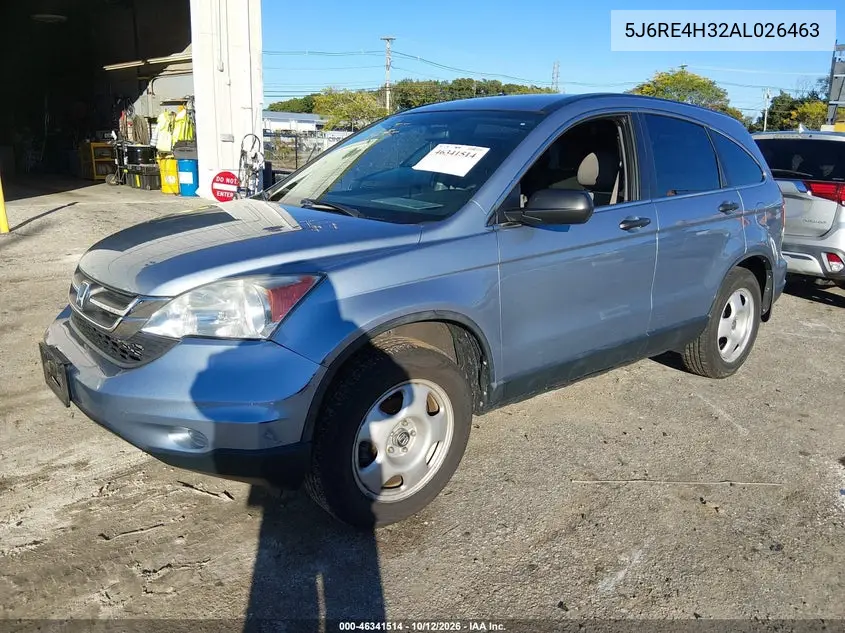 2010 HONDA CR-V VIN 5J6RE4H32AL026463 — фото 2