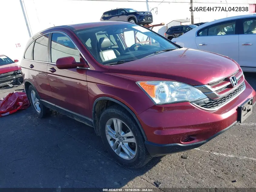 HONDA CR-V 2010, VIN 5J6RE4H77AL042838
