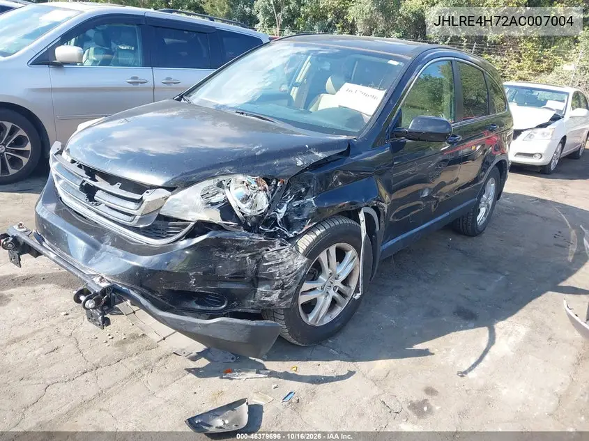2010 HONDA CR-V VIN JHLRE4H72AC007004 — фото 2