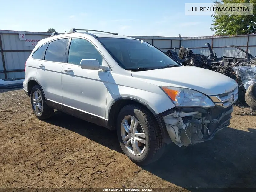 HONDA CR-V 2010, VIN JHLRE4H76AC002386