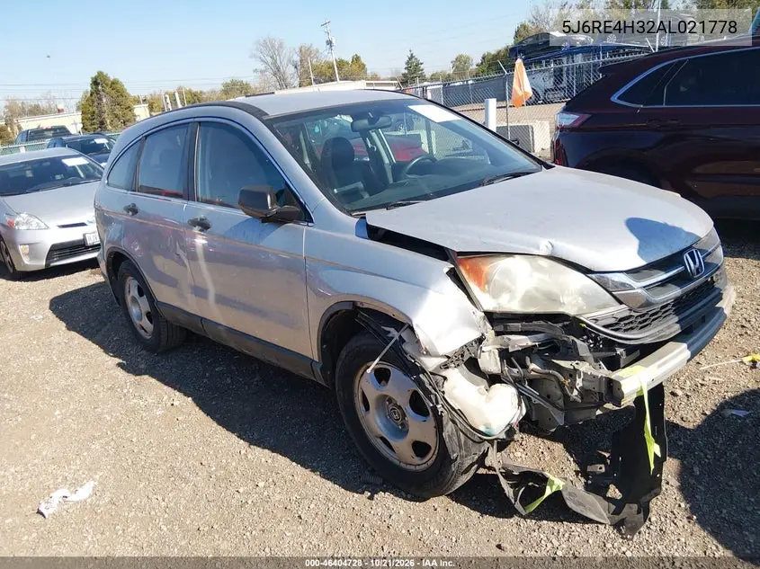 HONDA CR-V 2010, VIN 5J6RE4H32AL021778