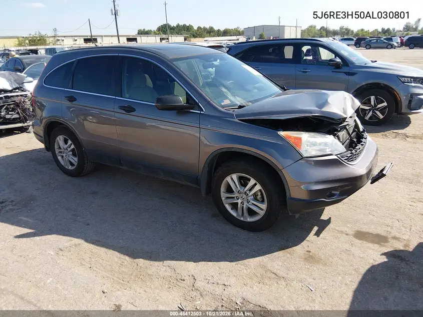 HONDA CR-V 2010, VIN 5J6RE3H50AL030801