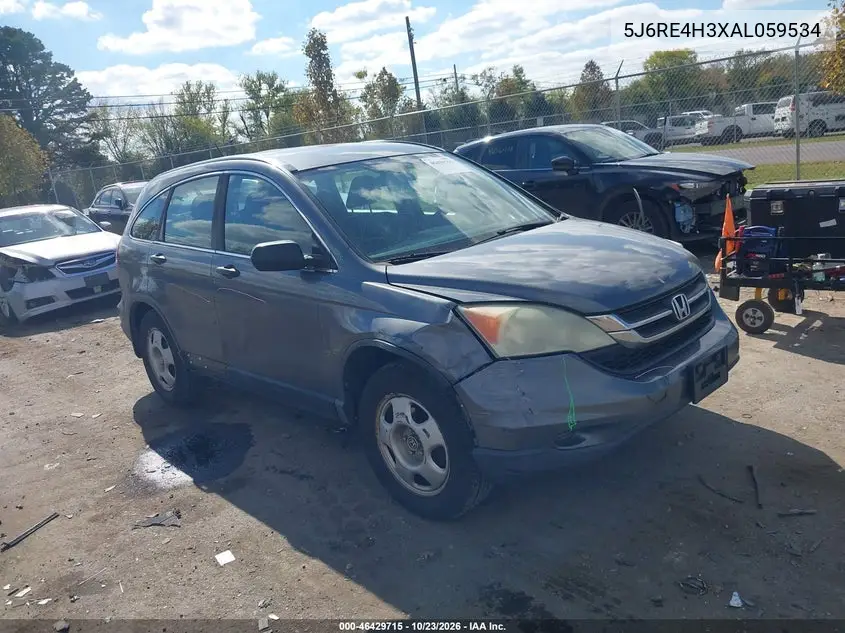 HONDA CR-V 2010, VIN 5J6RE4H3XAL059534