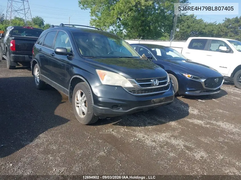 HONDA CR-V 2011, VIN 5J6RE4H79BL807405
