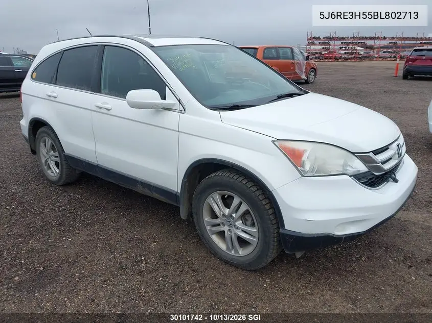HONDA CR-V 2011, VIN 5J6RE3H55BL802713