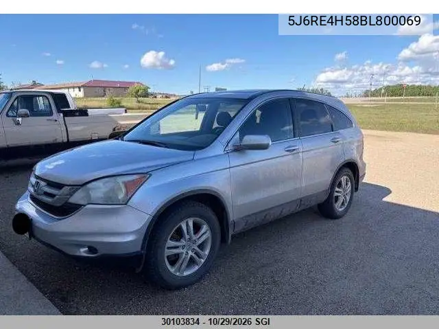 HONDA CR-V 2011, VIN 5J6RE4H58BL800069