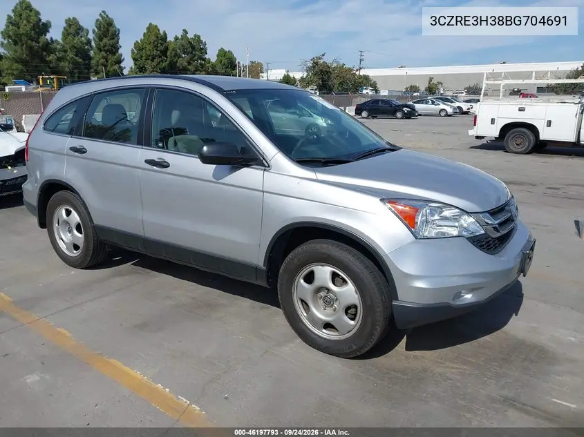 HONDA CR-V 2011, VIN 3CZRE3H38BG704691