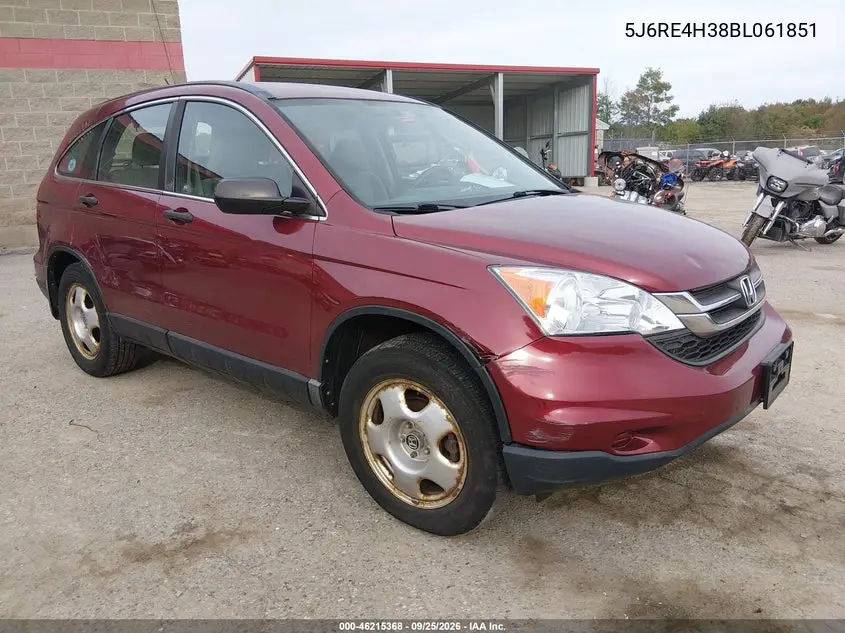 HONDA CR-V 2011, VIN 5J6RE4H38BL061851