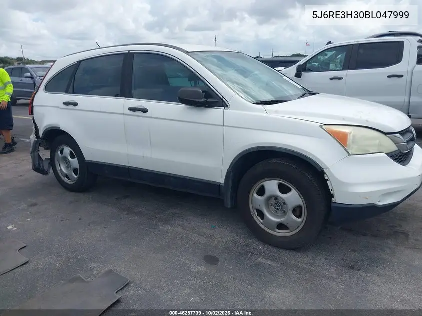 HONDA CR-V 2011, VIN 5J6RE3H30BL047999