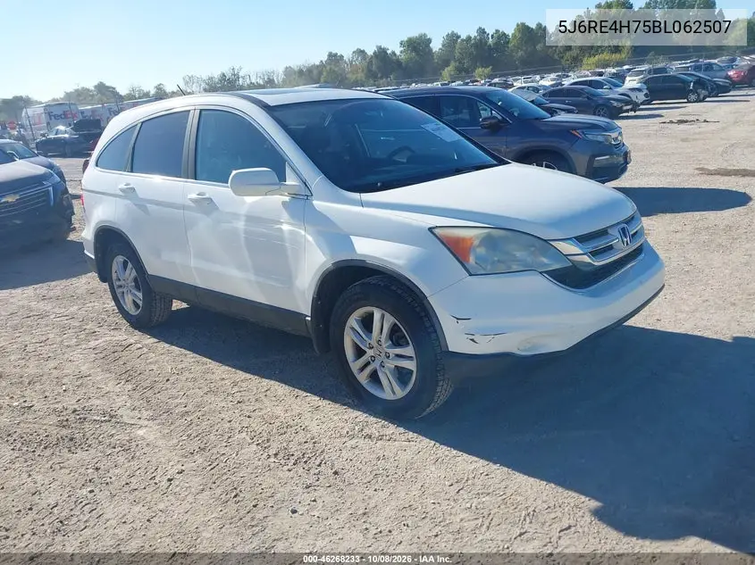 HONDA CR-V 2011, VIN 5J6RE4H75BL062507