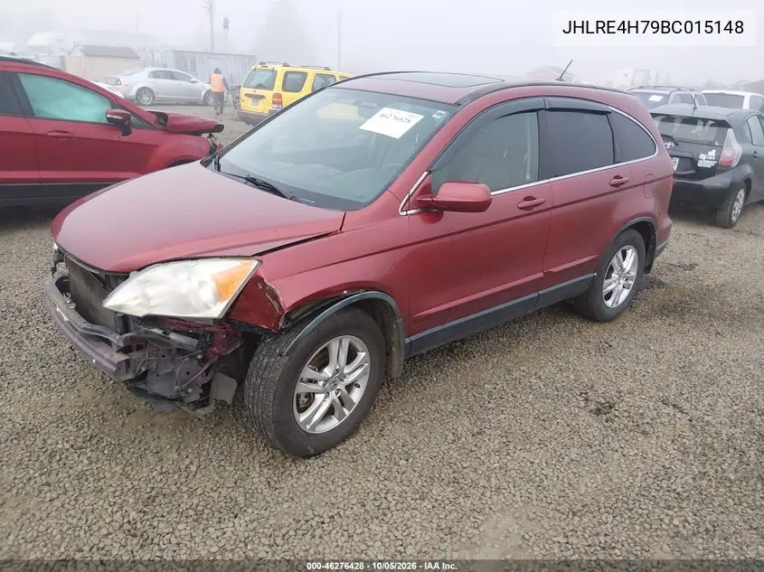 2011 HONDA CR-V VIN JHLRE4H79BC015148 — фото 2