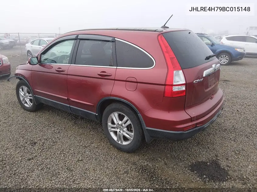2011 HONDA CR-V VIN JHLRE4H79BC015148 — фото 3