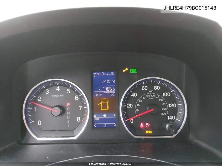 2011 HONDA CR-V VIN JHLRE4H79BC015148 — фото 7