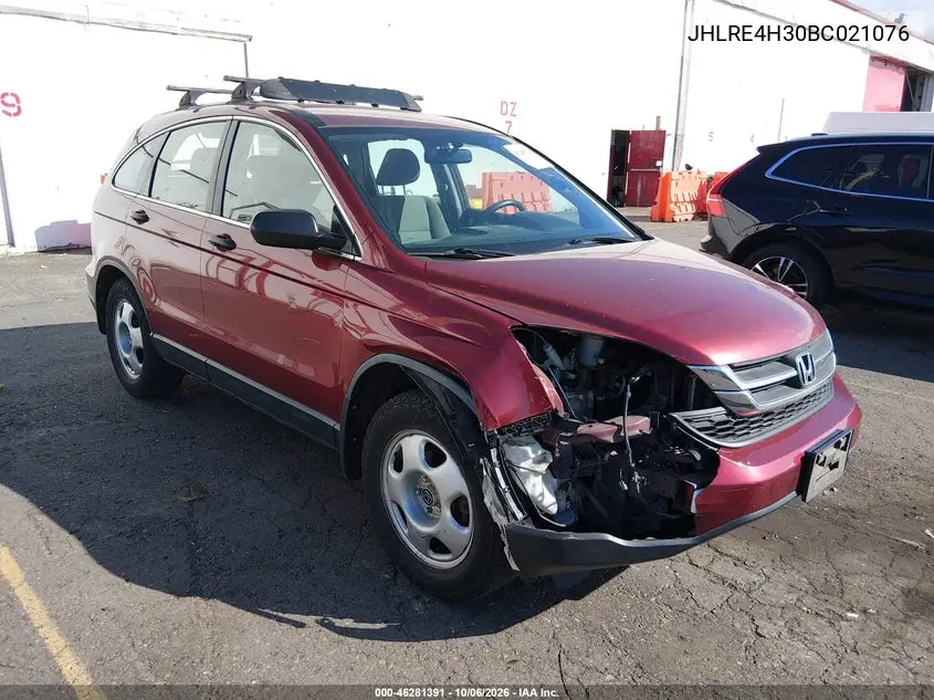 HONDA CR-V 2011, VIN JHLRE4H30BC021076